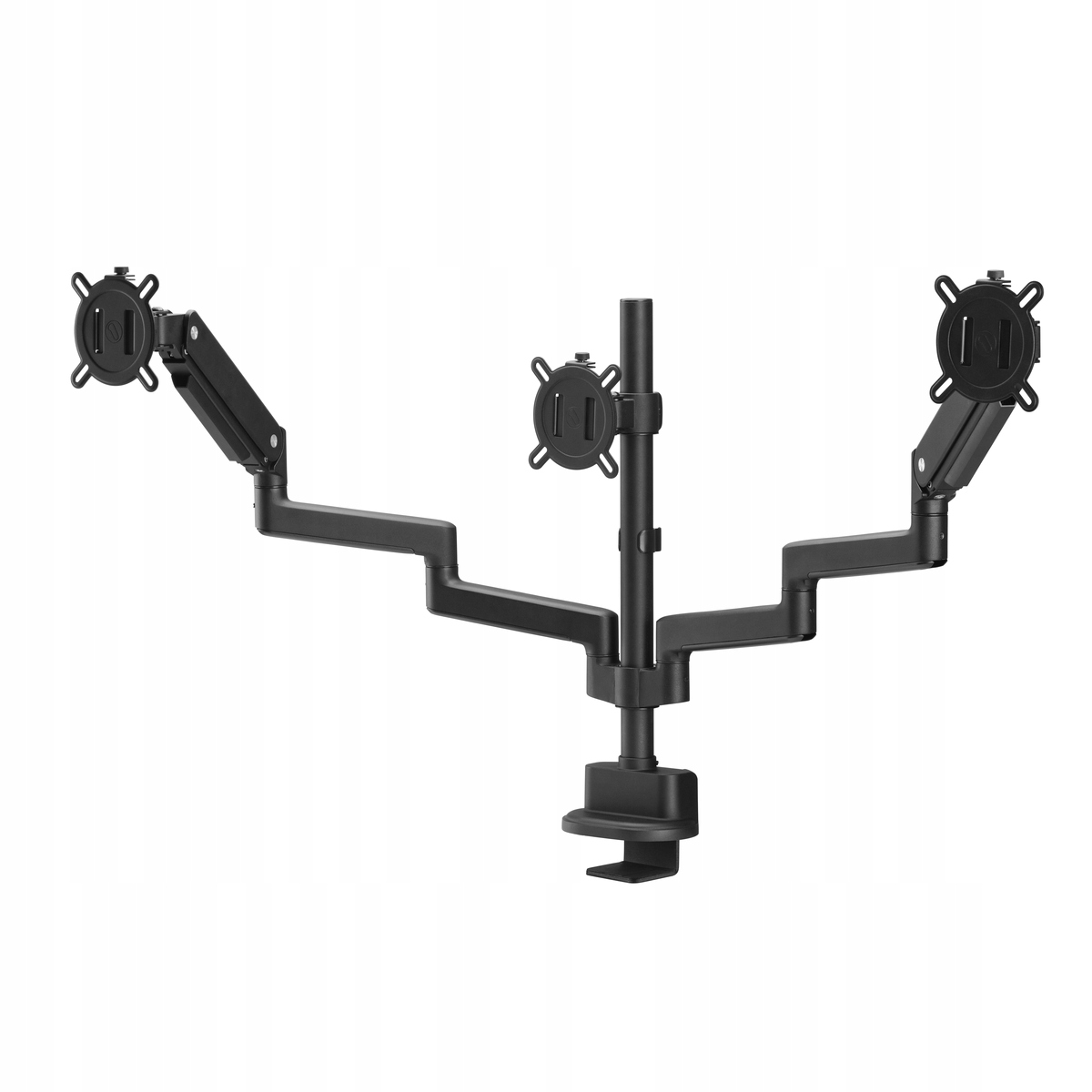 Wygodne mocowanie dla trzech monitorów 13''-35''