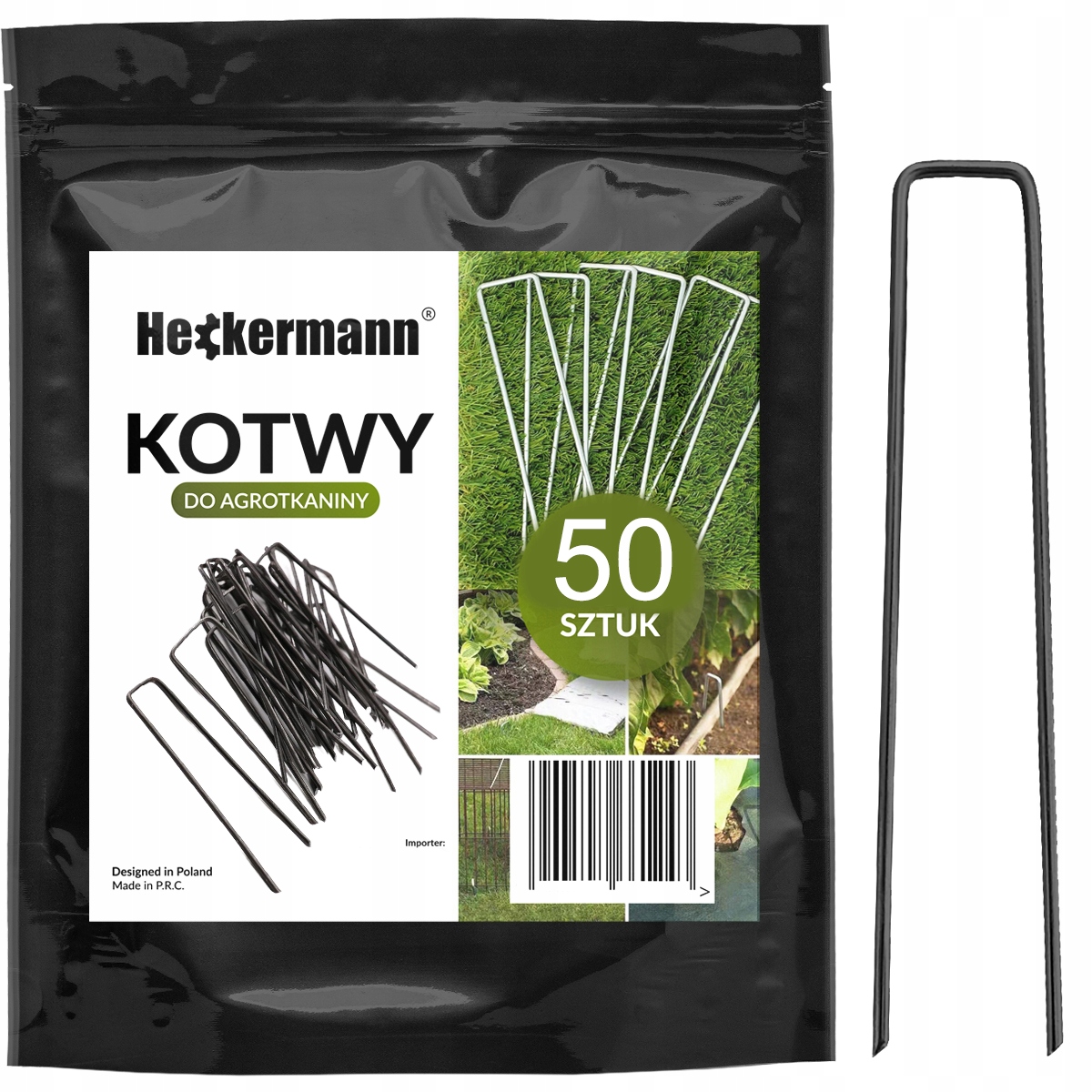 Kołki szpilki METALOWE do agrowłókniny 3x15cm Czarne – Idealne do Twojego ogrodu