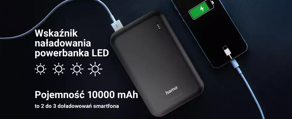 Power Pack Hama Pocket 10 10000 mAh antracyt – kompaktowy powerbank zawsze przy sobie