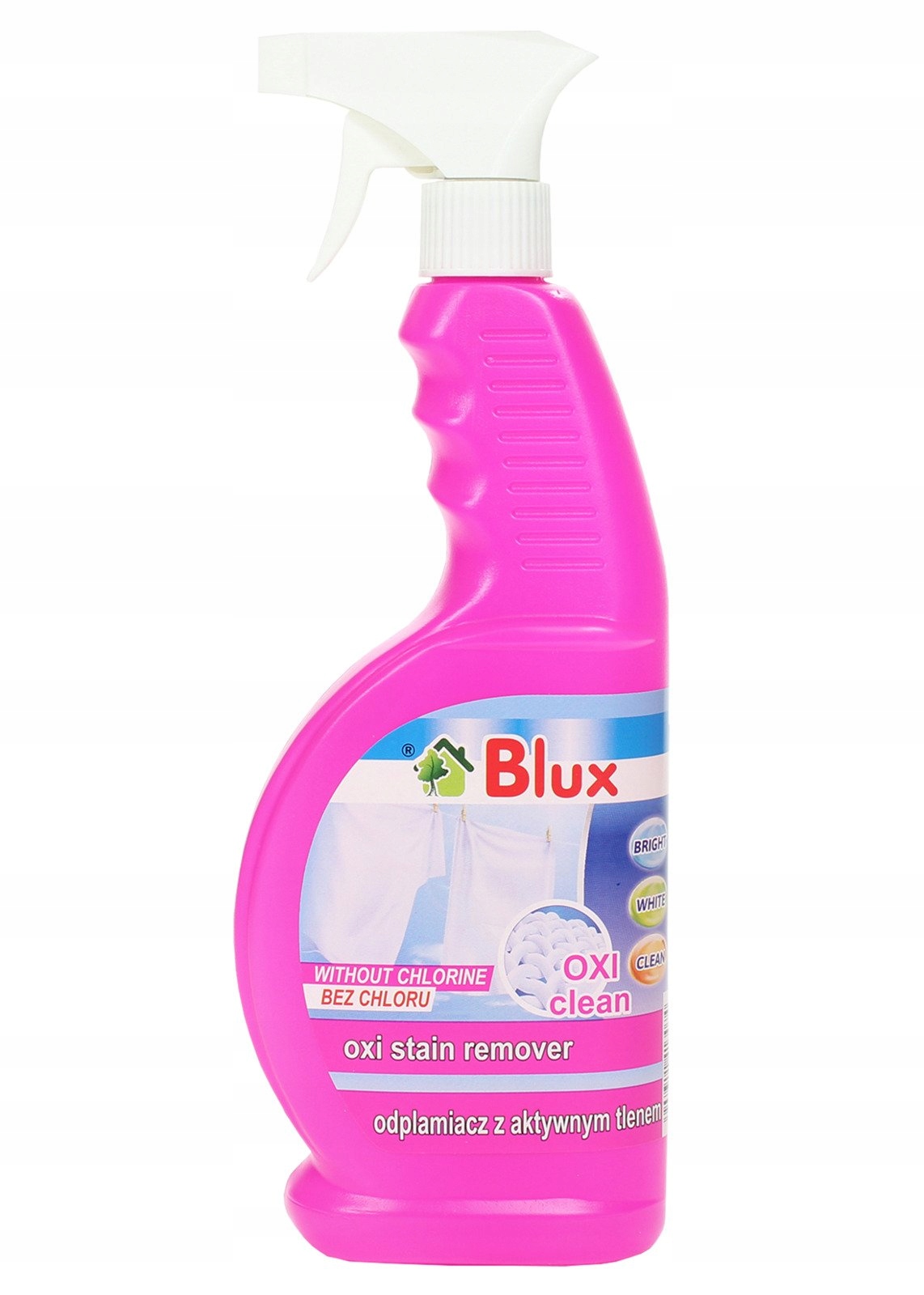 Odplamiacz do tkanin z aktywnym tlenem Blux 650 ml – Skuteczna walka z plamami