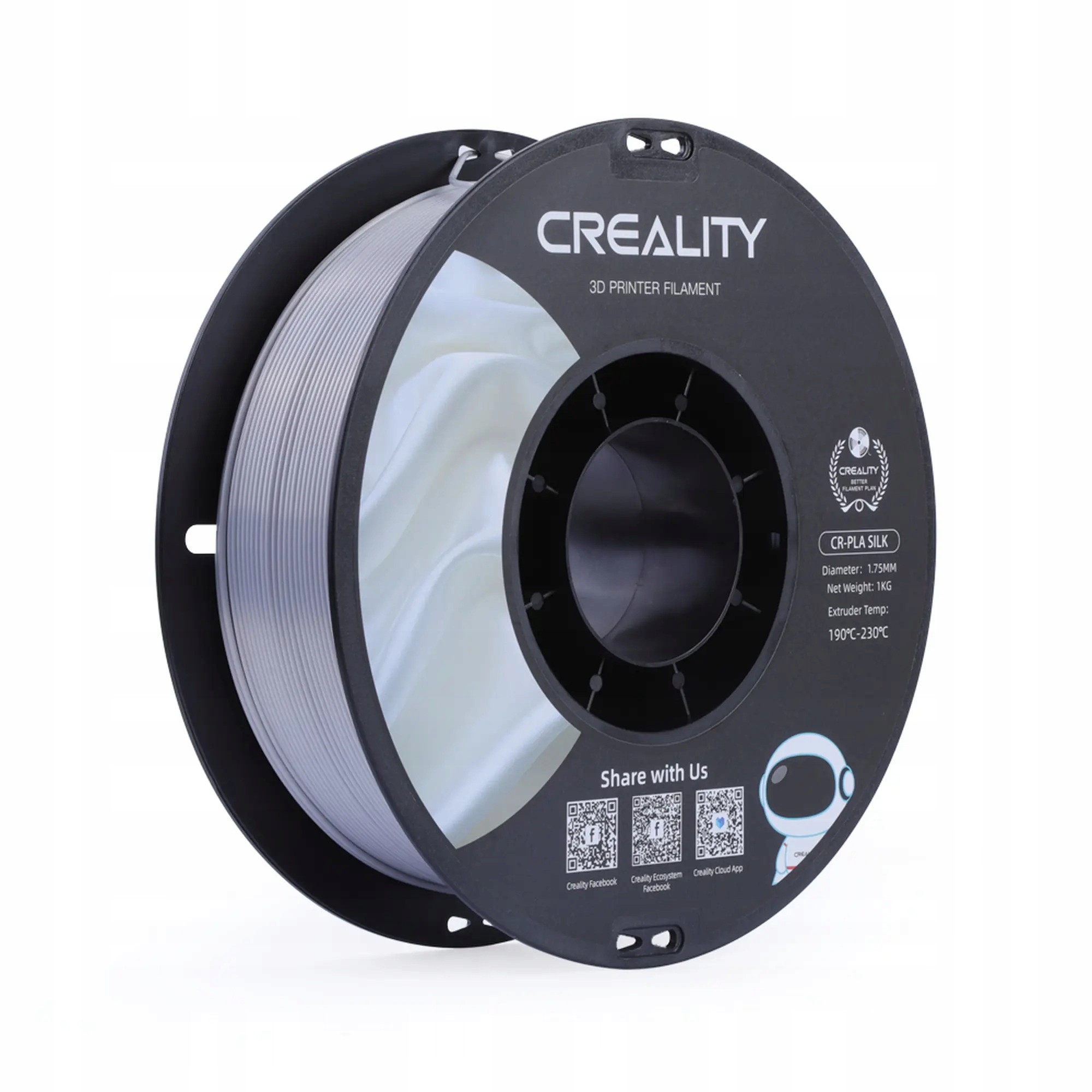 Creality Filament CR-Silk PLA (Srebrny) – Idealny wybór do druku 3D