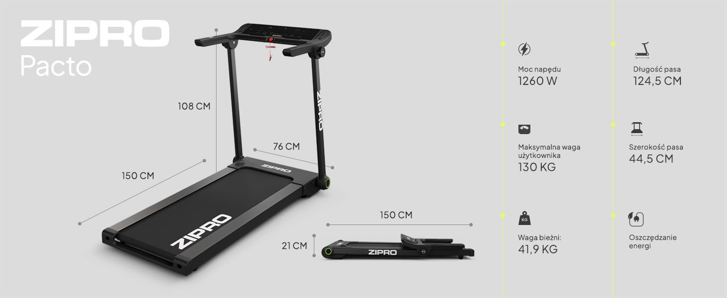 Bieżnia ZIPRO Pacto 