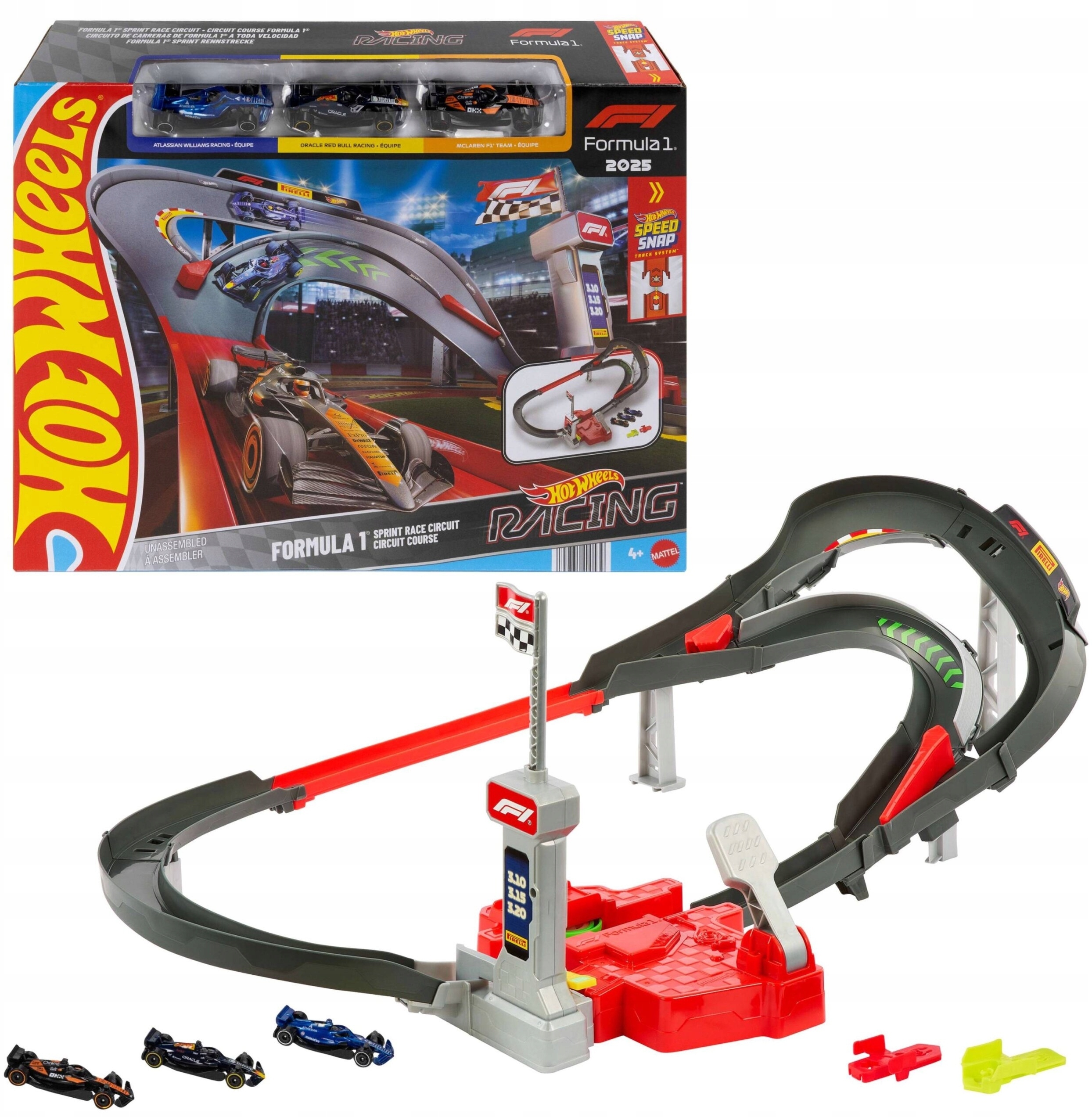 Hot Wheels Racing Formuła 1 Sprint Tor wyścigowy Zestaw – Emocje wyścigów w Twoim domu