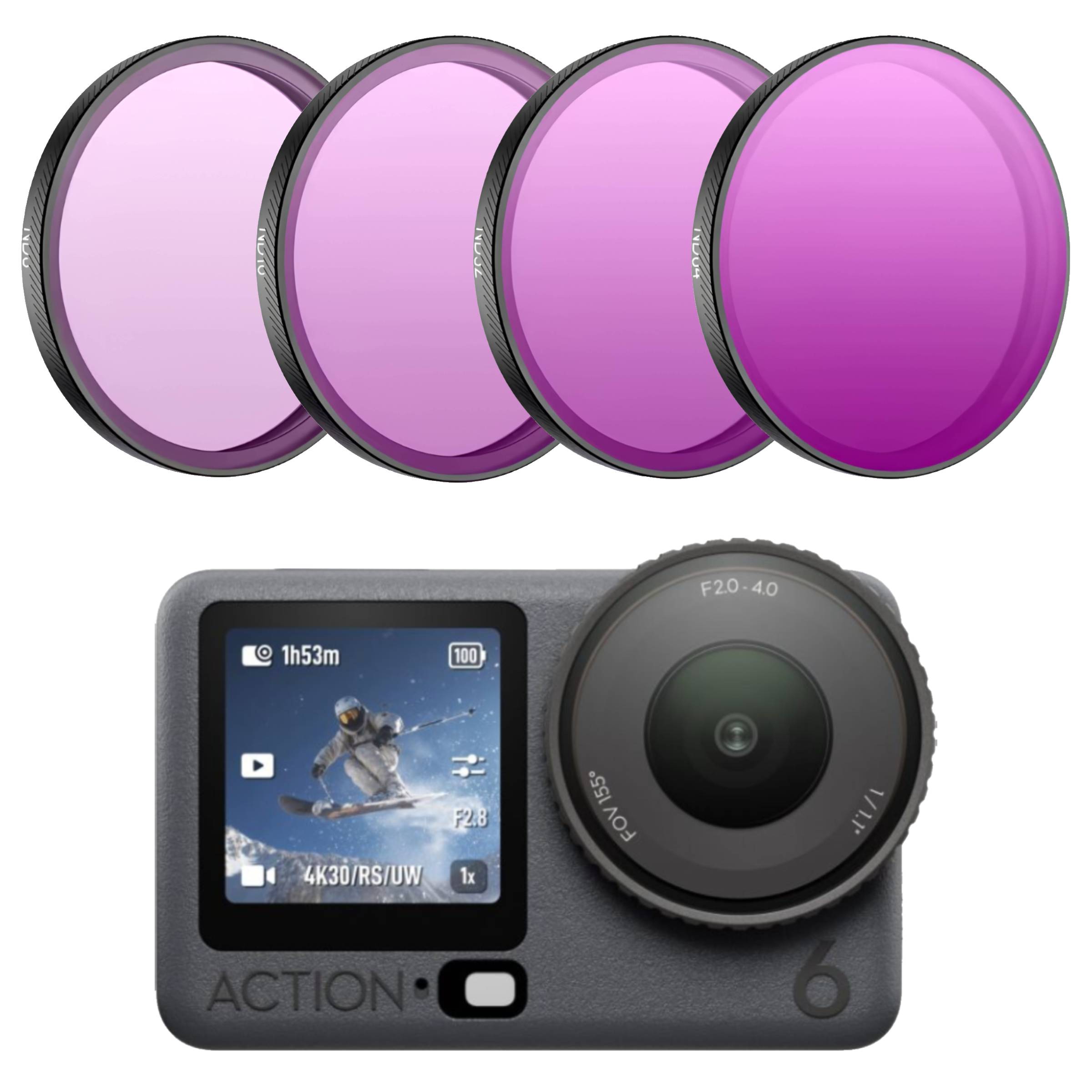 Zestaw 4 filtrów szarych do kamery DJI Osmo Action 6 – Profesjonalne nagrania w każdych warunkach