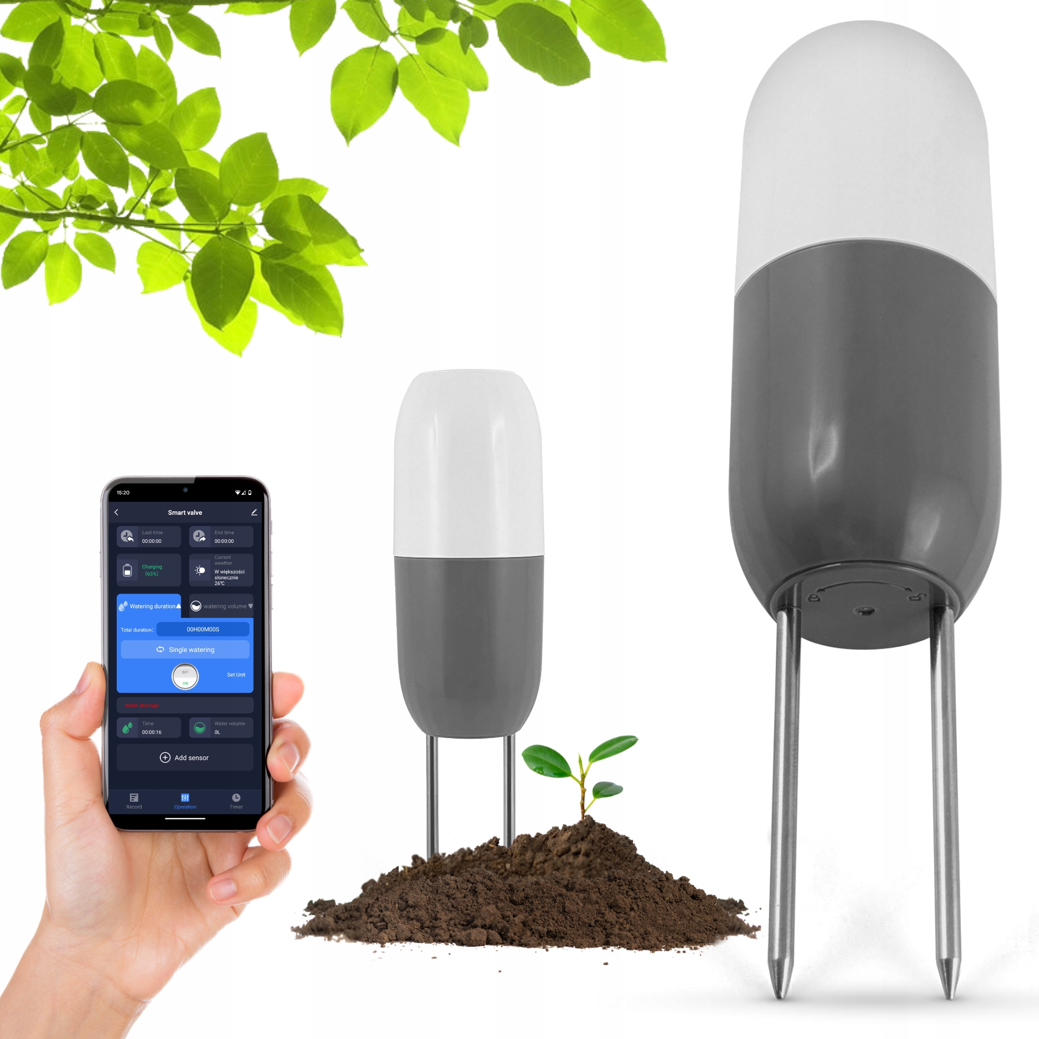 Bezprzewodowy Czujnik Sondy Temperatury i Wilgotności Gleby do QT-08W – Idealne rozwiązanie dla Twojego ogrodu