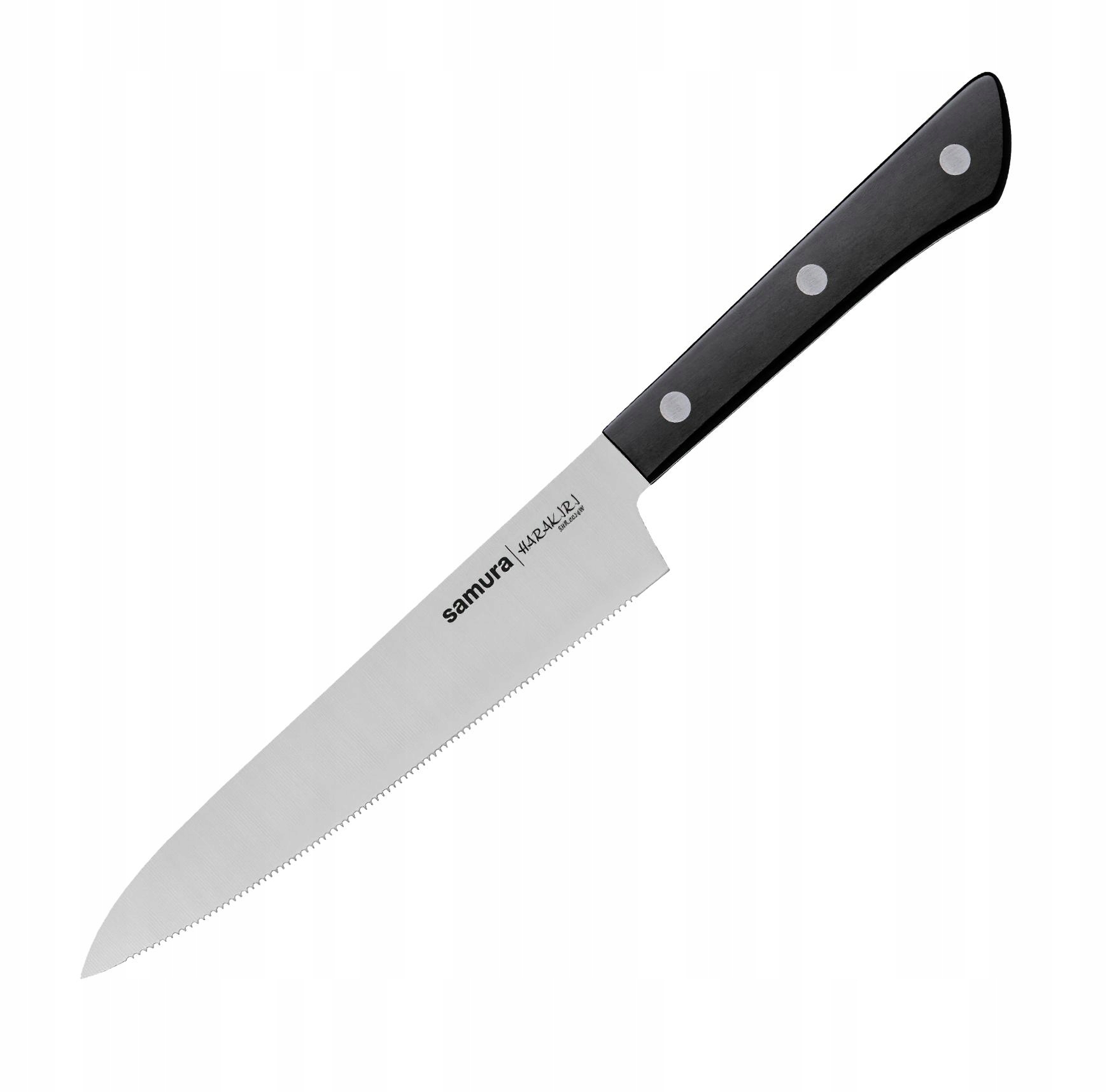 Nóż uniwersalny ząbkowany 15 cm Samura Harakiri – Idealny do każdej kuchni