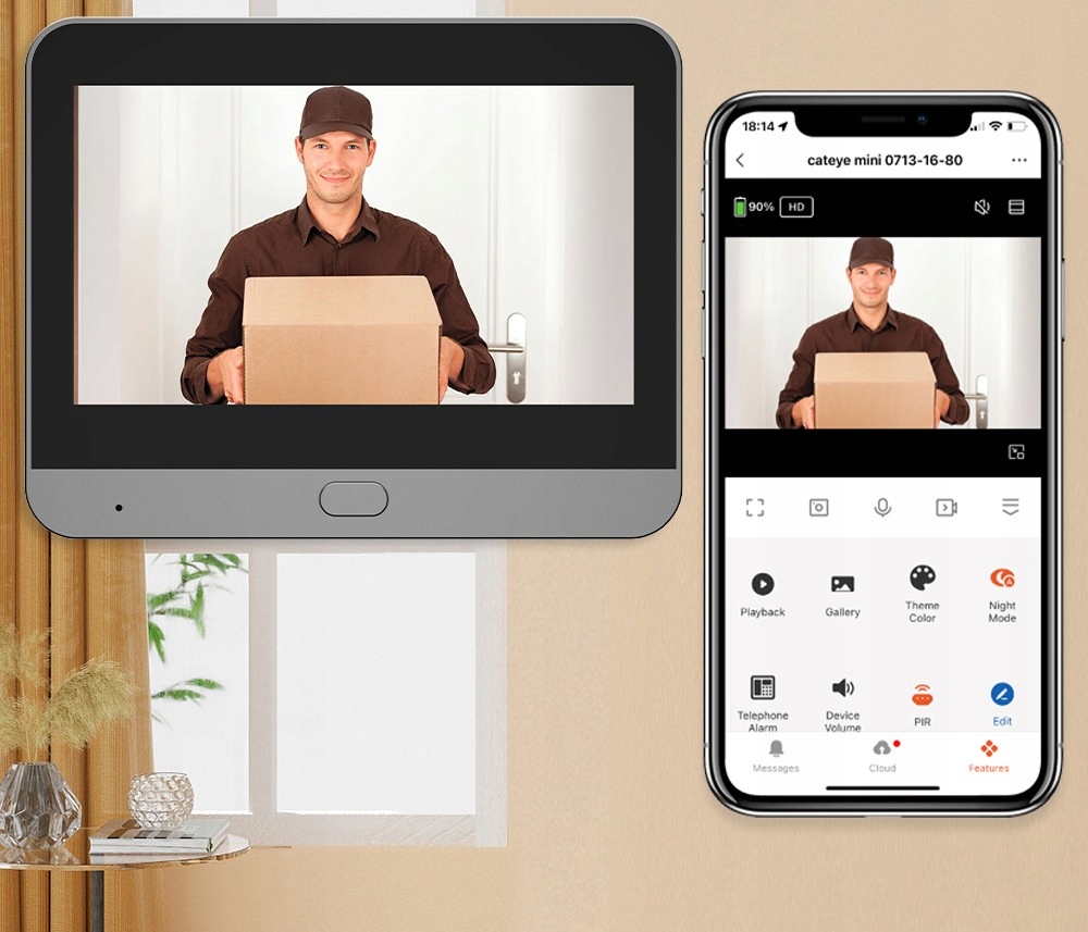 Bezprzewodowe połączenie WiFi 2.4GHz z funkcją detekcji ruchu