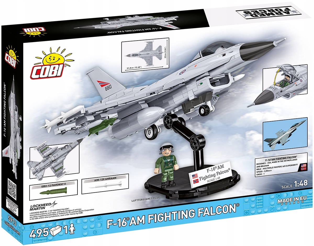Cobi Klocki F-16AM Fighting Falcon – Model do zbudowania dla młodych konstruktorów