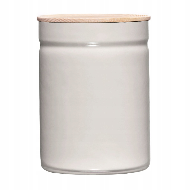 Riess - Pojemnik kuchenny z drewnianą pokrywą 2,2l Light Grey – Idealne rozwiązanie do przechowywania