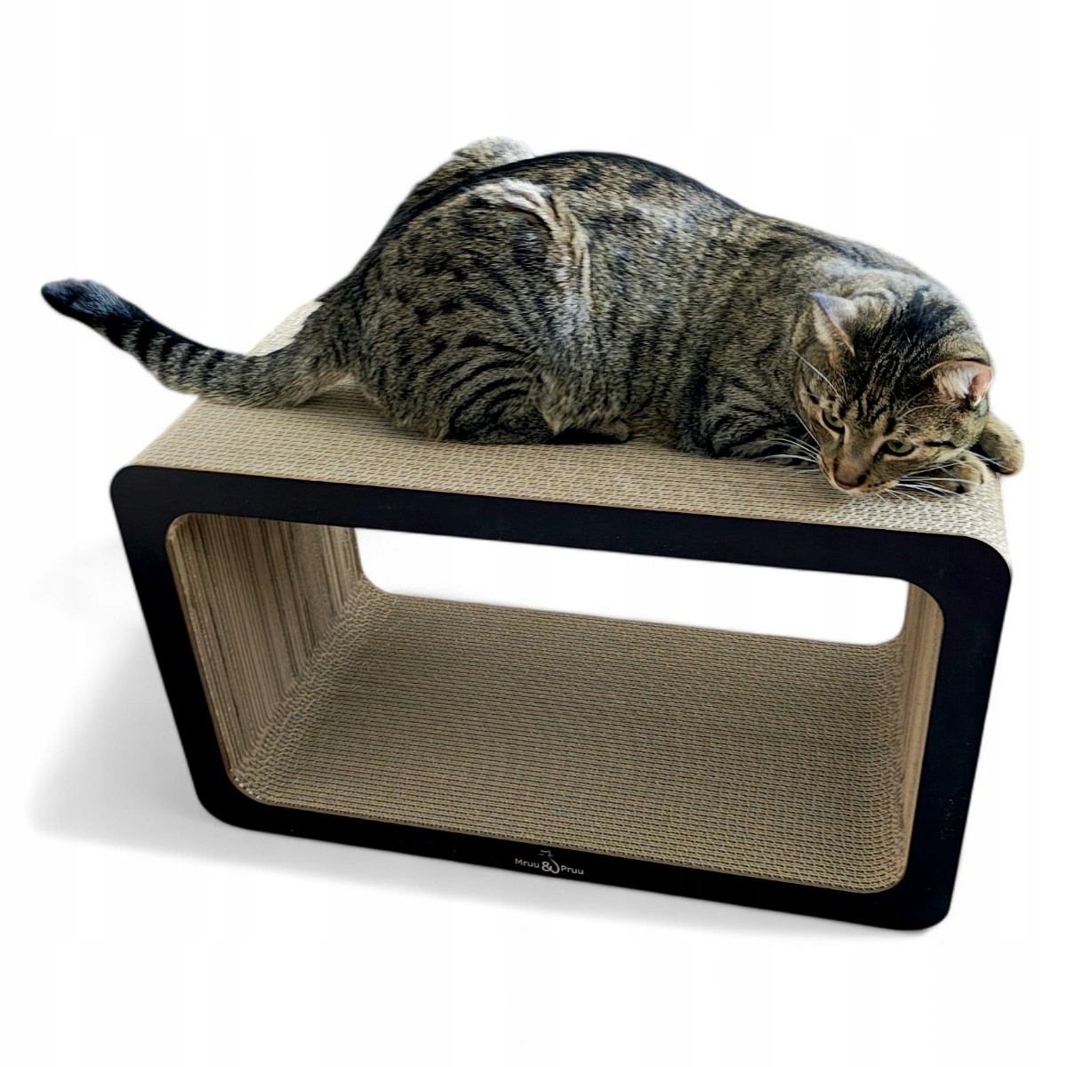 Drapak dla kota Mruu&Pruu Kartonowy Wielki Prostokąt XXL 60x35x30 cm – Idealne miejsce dla Twojego pupila