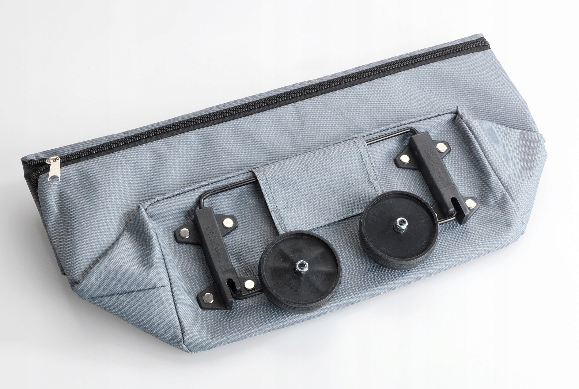 Stabilna konstrukcja na stalowej ramie z dwoma kółkami