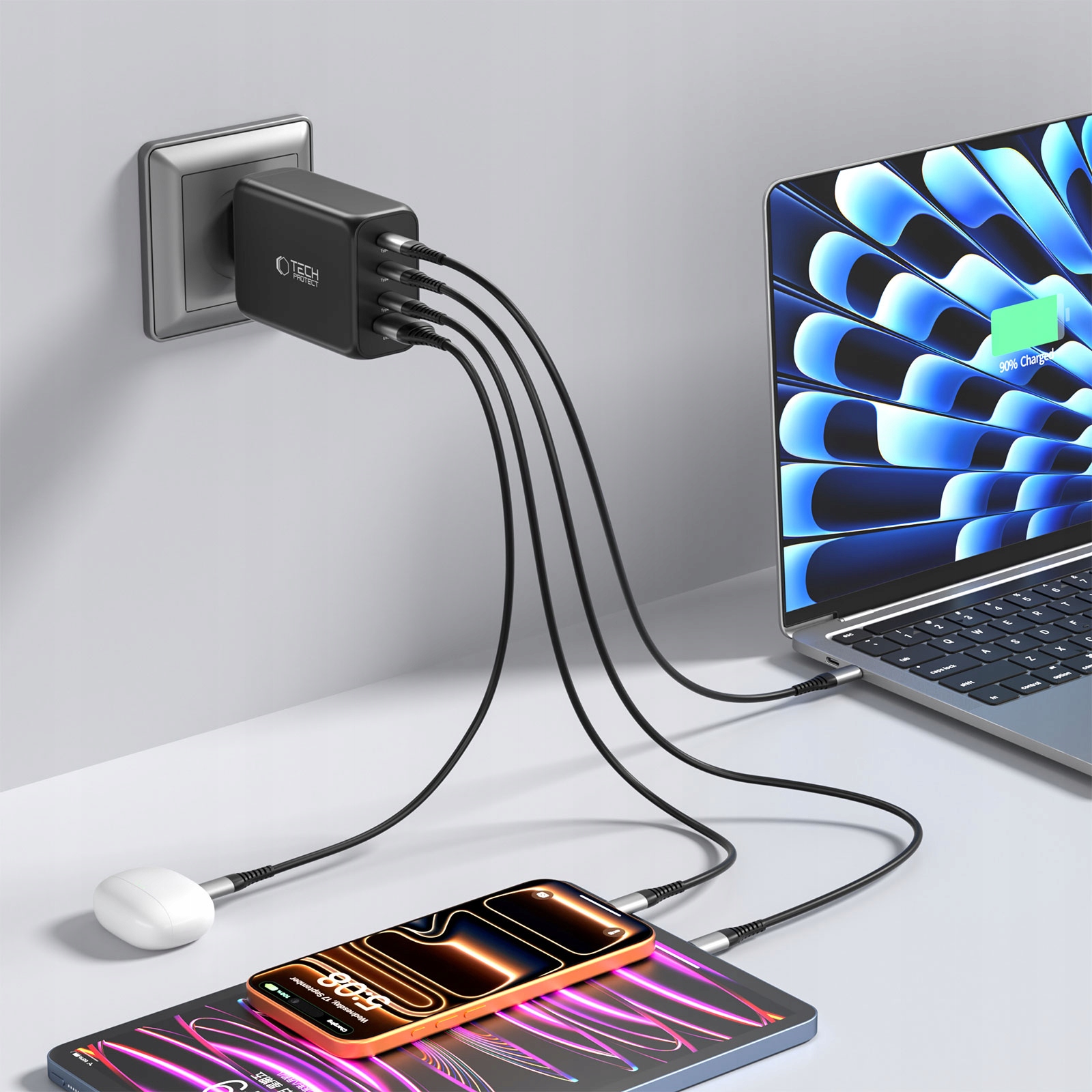 Cztery porty ładowania – Elastyczność w codziennym użytkowaniu