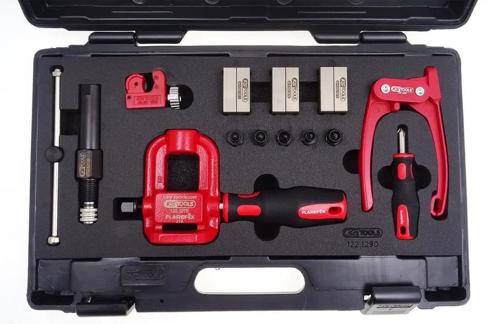 Zestaw do regulacji końcówek przewodów hamulcowych KS TOOLS Flarefix 1 – Profesjonalne narzędzie dla każdego majsterkowicza