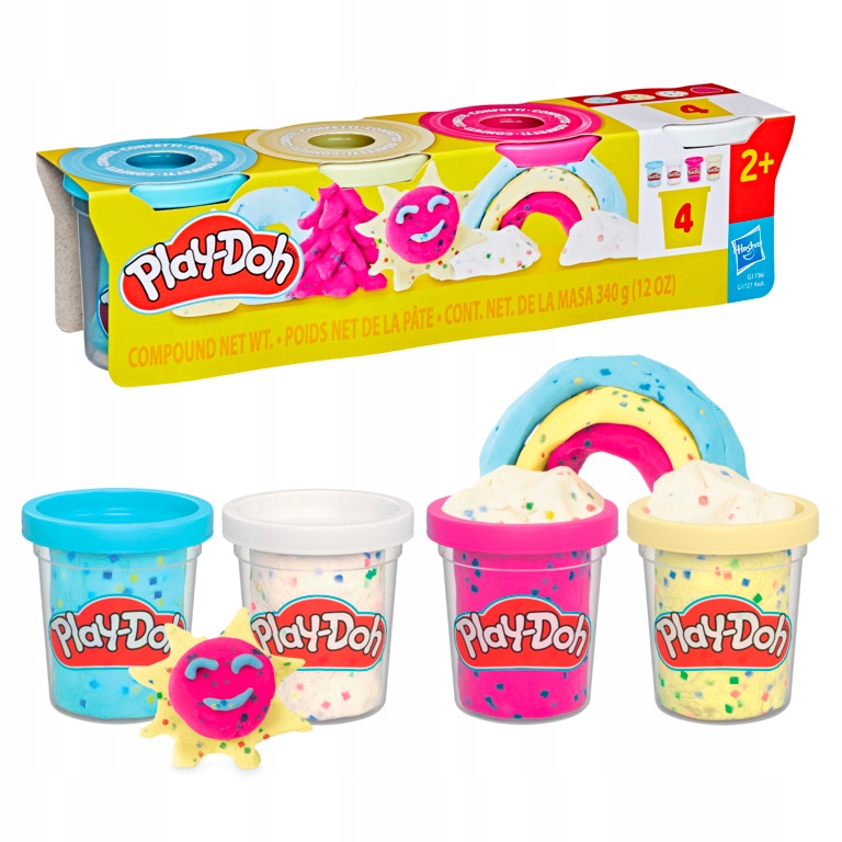 Play-Doh 4 Pack Specialty 340 g - Confetti Fun – Kolorowa radość w kreatywnej zabawie
