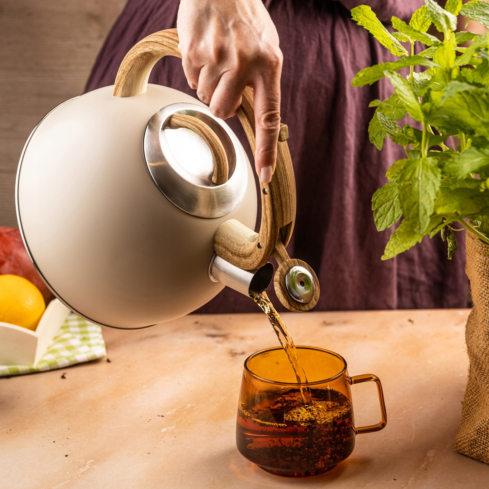 Stylowy design z naturalnymi akcentami