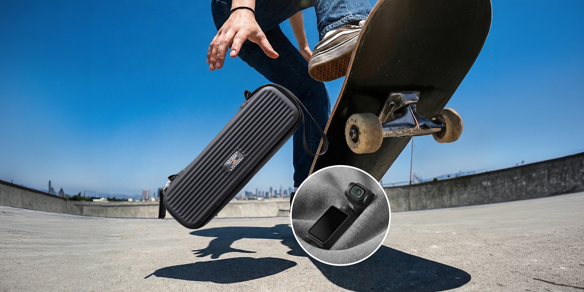 width=100% Etui Telesin S6-PRC-26BK-TDJ do kamer DJI Osmo Pocket