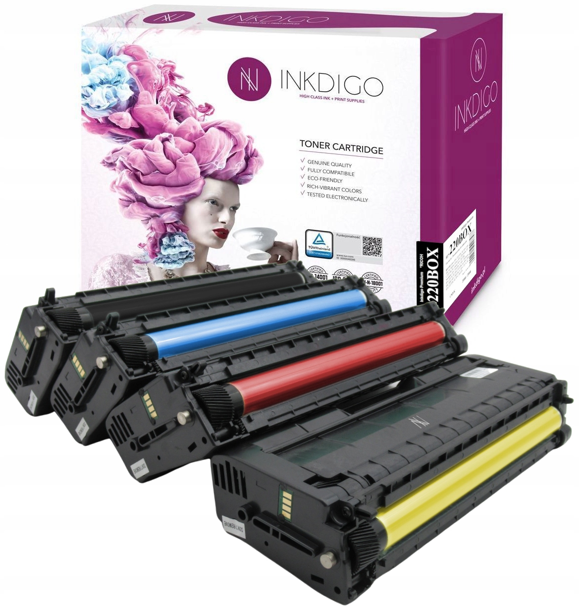 Tonery INKDIGO 4x do RICOH SPC220 SPC221 SPC222 SPC240 – Wydajność i jakość premium
