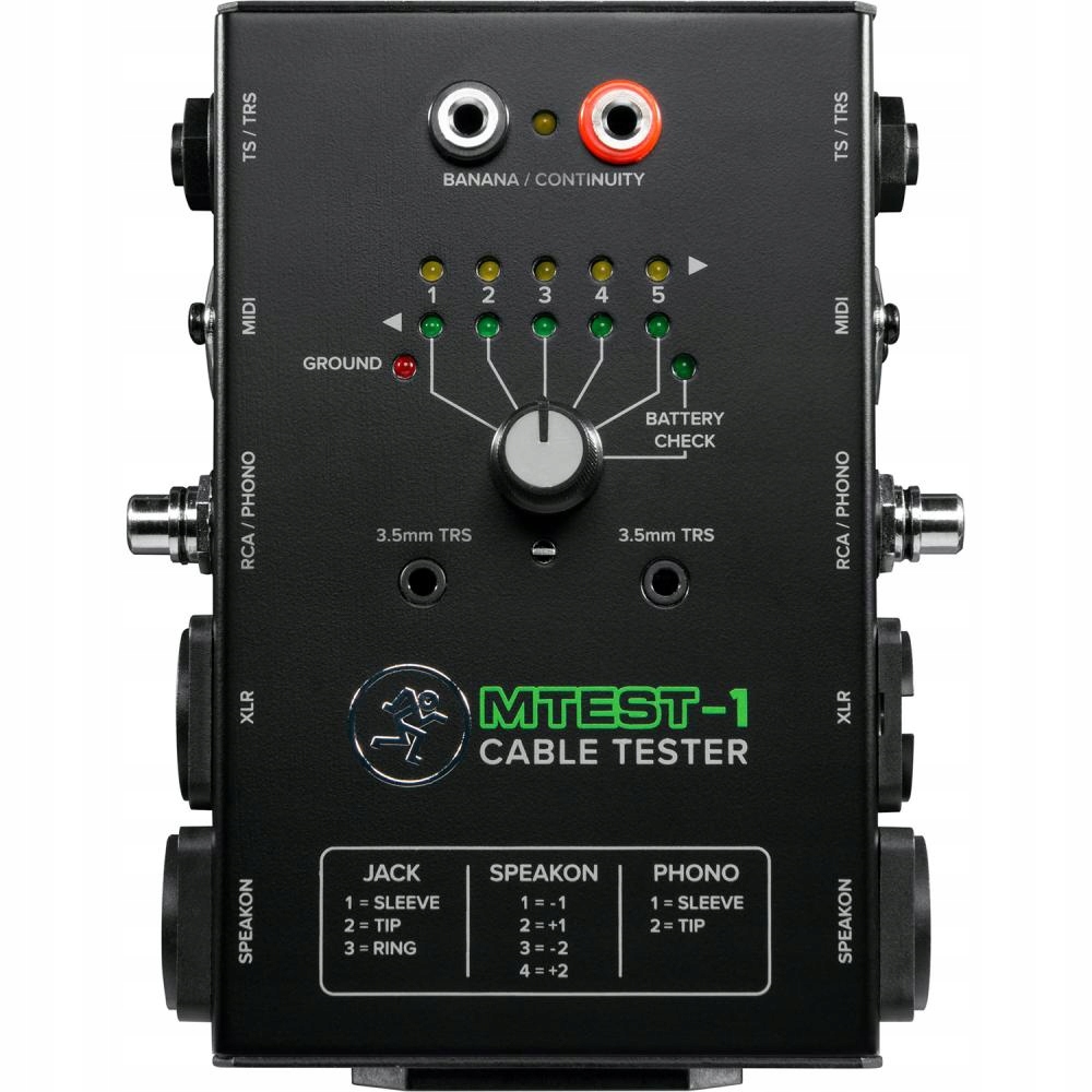 Mackie MTest-1 – Tester kabli audio dla profesjonalistów