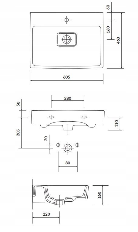 Minimalistyczny design umywalki VIRGO 80 – Idealne dopasowanie do każdego wnętrza
