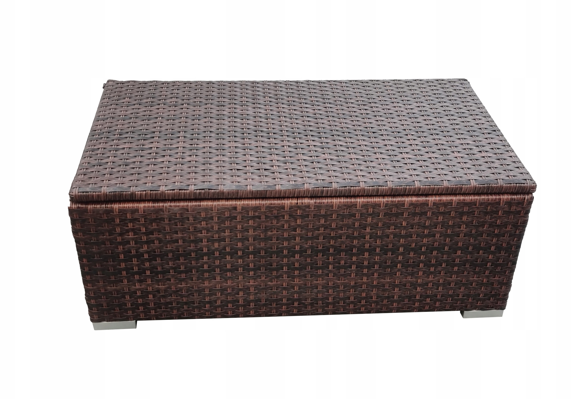 Technorattanowa skrzynia ogrodowa brąz – Idealne rozwiązanie do przechowywania