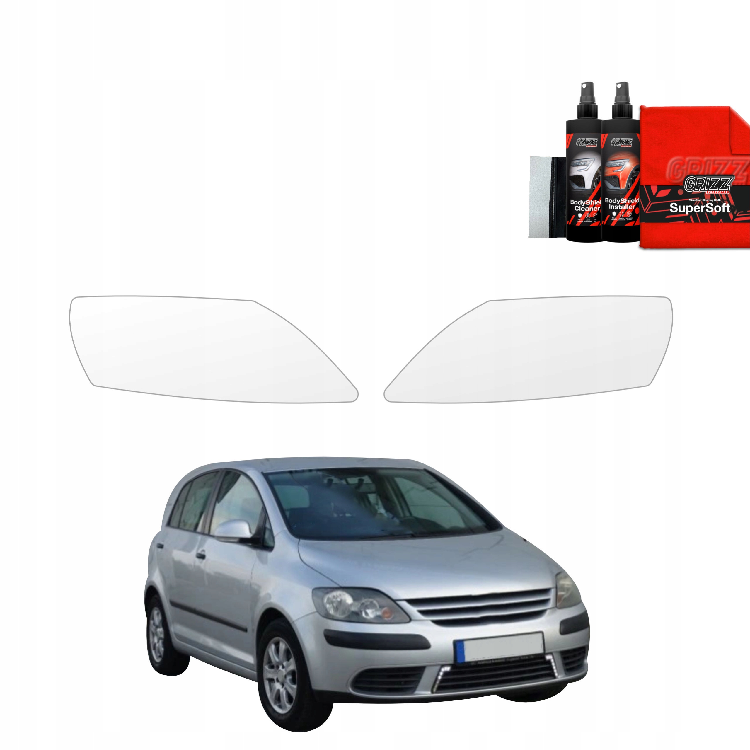 Folia ochronna na lampy GrizzGlass BodyShield do Volkswagen Golf Plus Hatchback 5D (2004-2008) – Ochrona na najwyższym poziomie