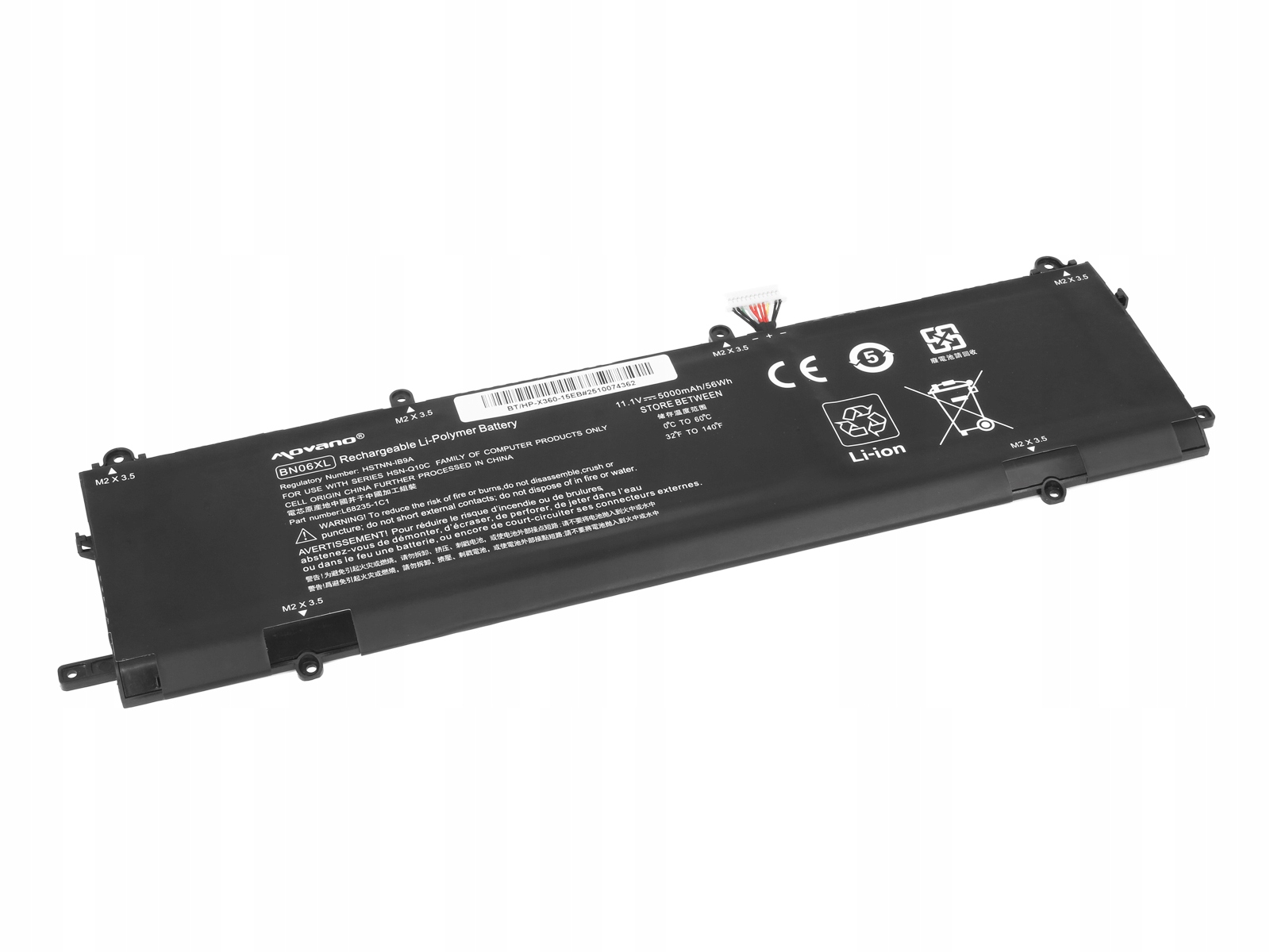 Wysoka pojemność 5000 mAh (56 Wh) – Dłuższa praca bez ładowania