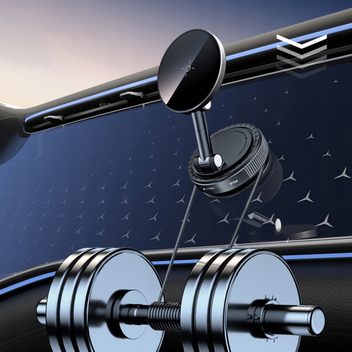 Wzmocniona przyssawka próżniowa z mechanizmem twist-lock