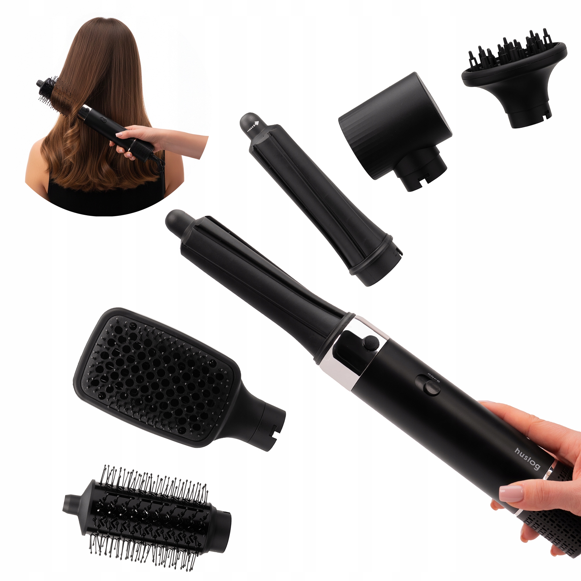 Huslog Multistyler Suszarko-Lokówka 6w1 1200W AirBlast – Twoje wszechstronne narzędzie do stylizacji