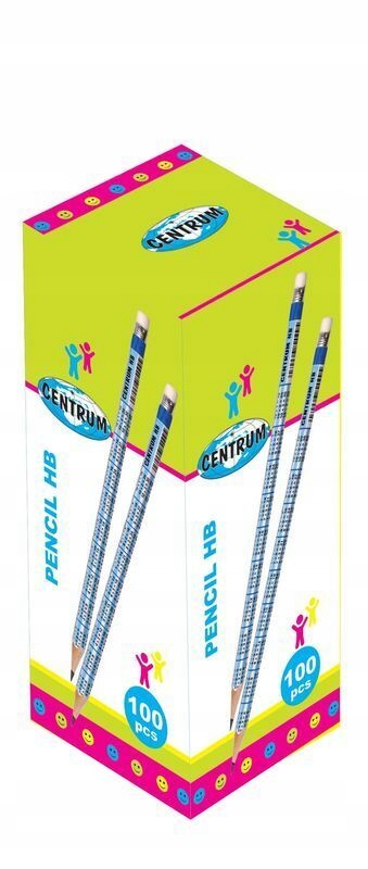 Centrum Ołówek ostrzony z gumką CENTRUM MULTIPLICATION TABLE 82099 HB – Idealny do nauki i pracy