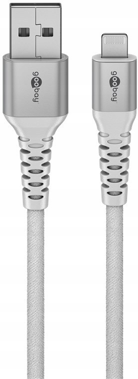 Kabel tekstylny Lightning USB-C™ z metalowymi złączami, 3 m – Wytrzymałość i elegancja w jednym