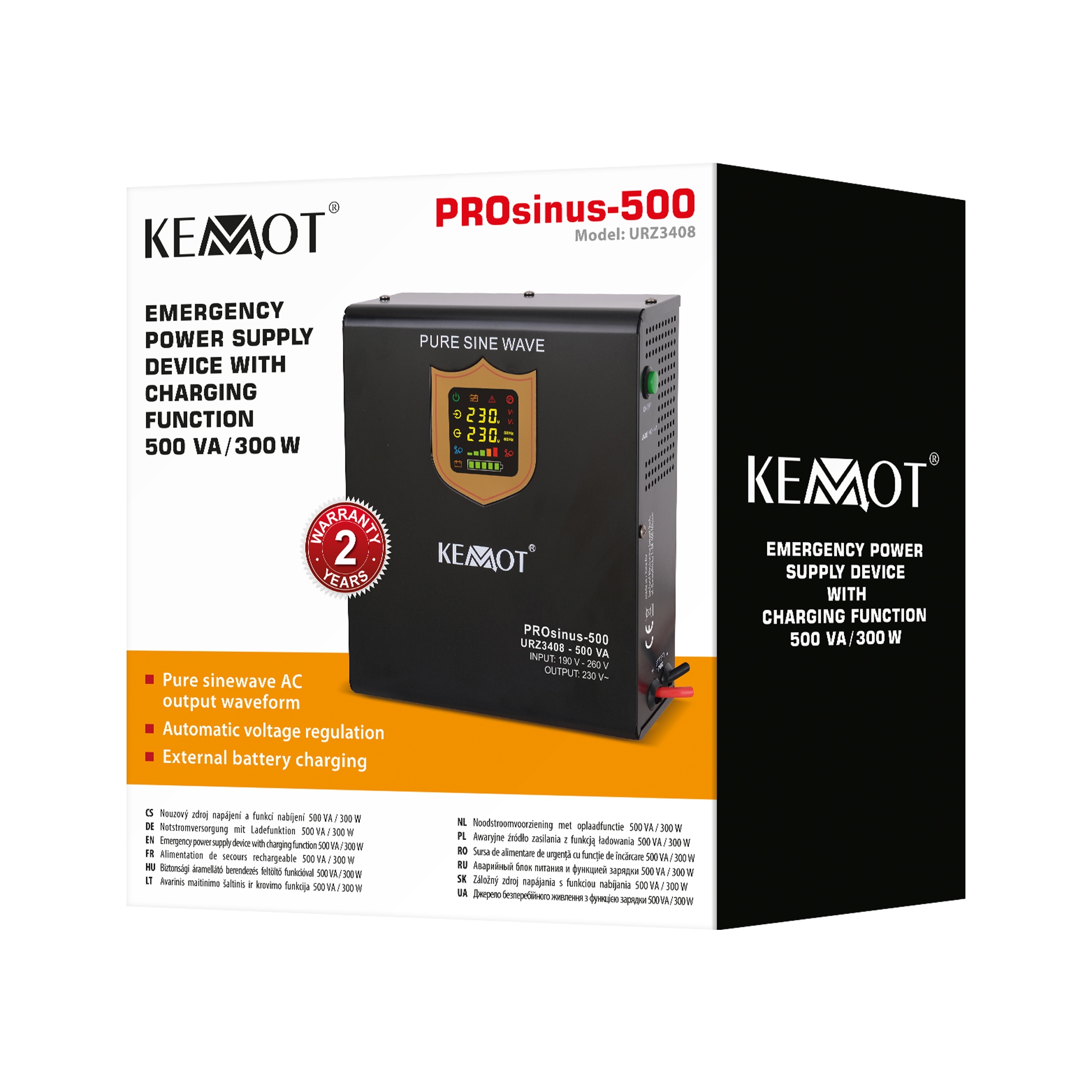 Zasilacz awaryjny KEMOT PROsinus-300W – Twoje niezawodne źródło energii