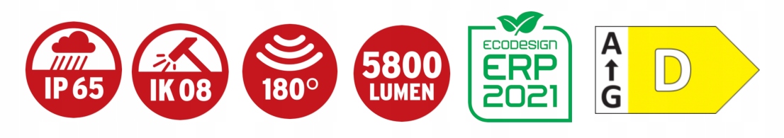 Wysoka moc i jasność – 50 W i 5800 lm