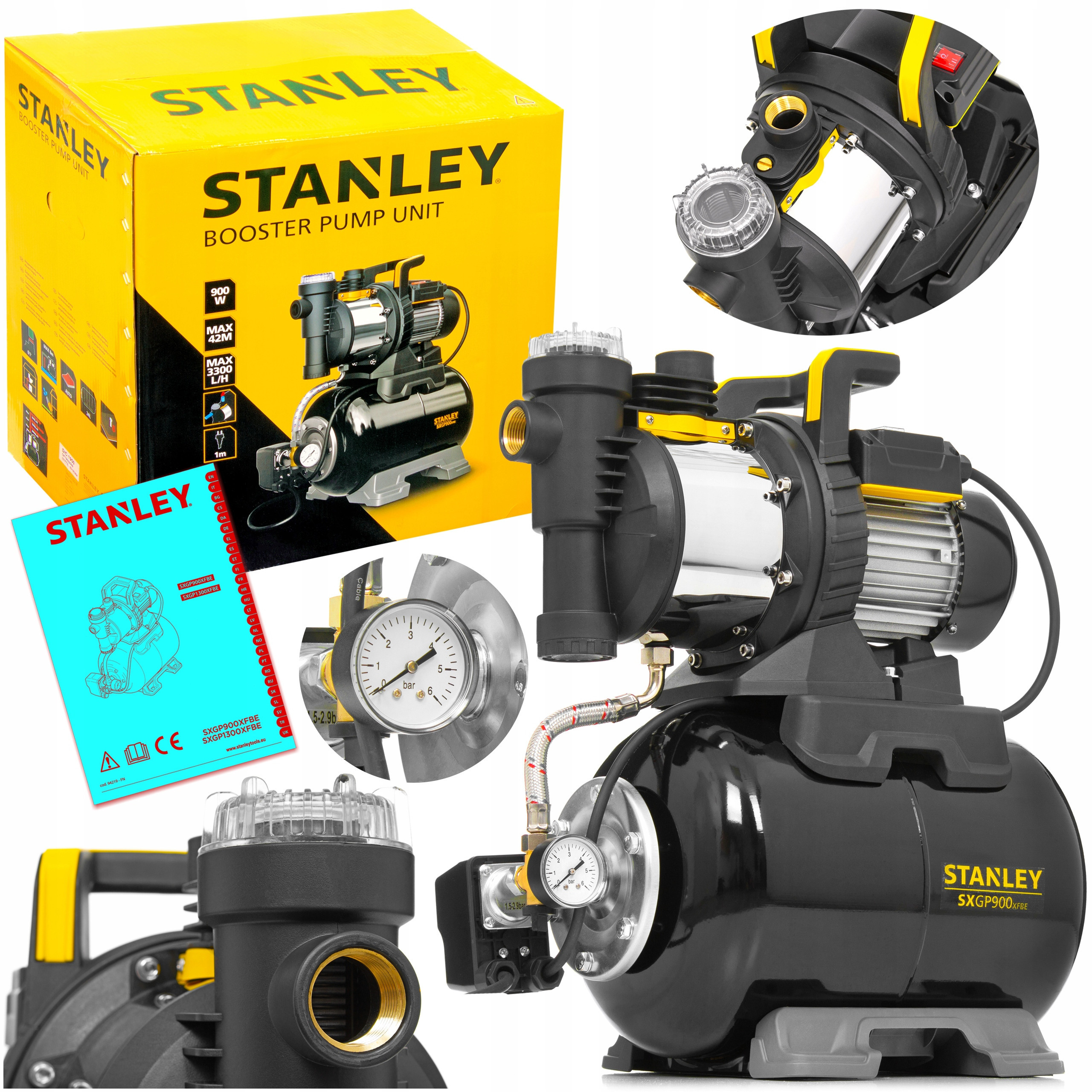 Wysoka moc silnika 900W i maksymalna wydajność 3300 l/h