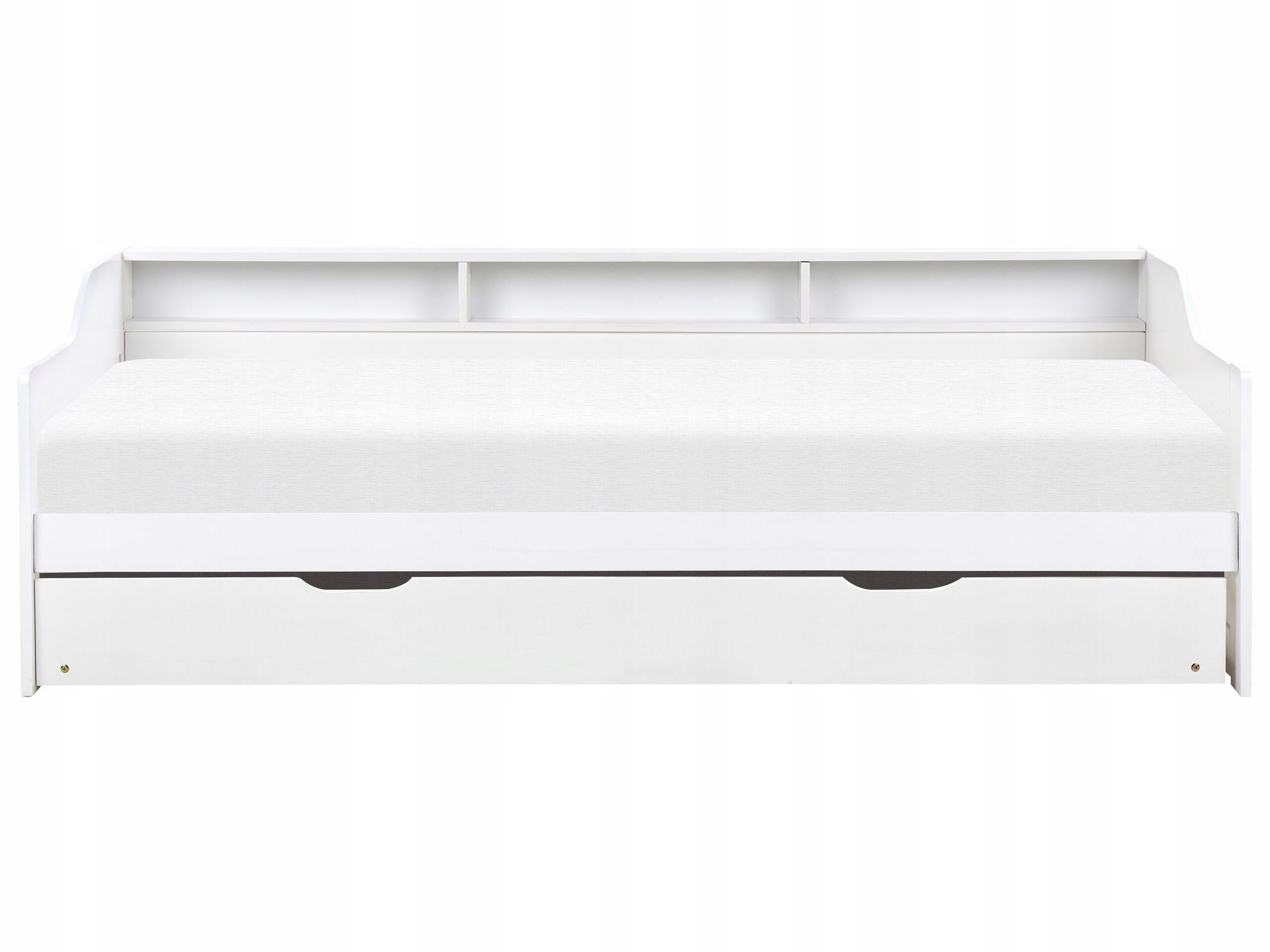 Łóżko wysuwane drewniane 90 x 200 cm białe EDERN – Elegancja i funkcjonalność w Twoim wnętrzu