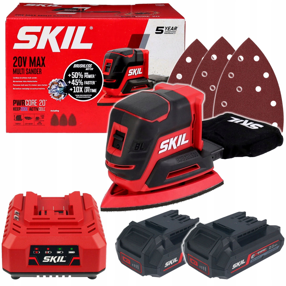 SANDER MULTI CORDLESS 3715CA 20V BL – Wszechstronna szlifierka akumulatorowa