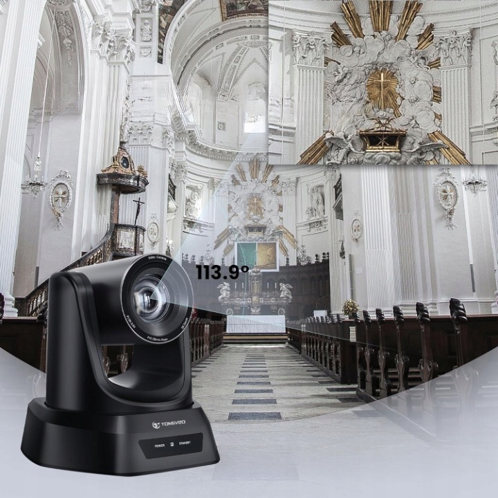 PTZ z szerokim polem widzenia – idealna do małych i średnich grup