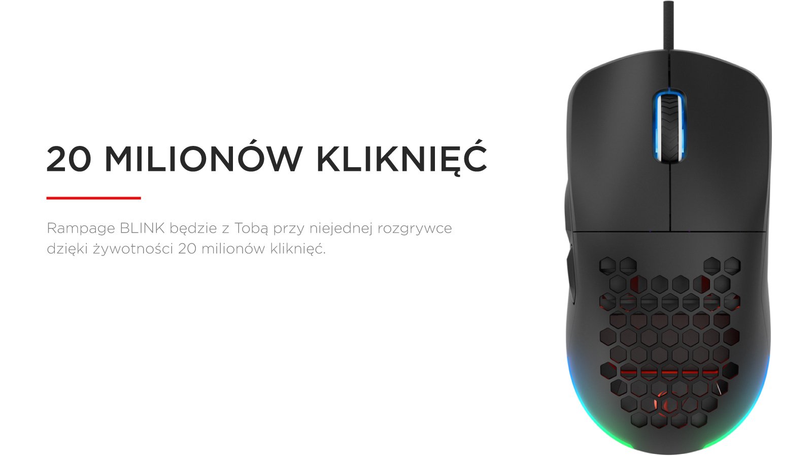 Myszka przewodowa gamingowa 12800 DPI