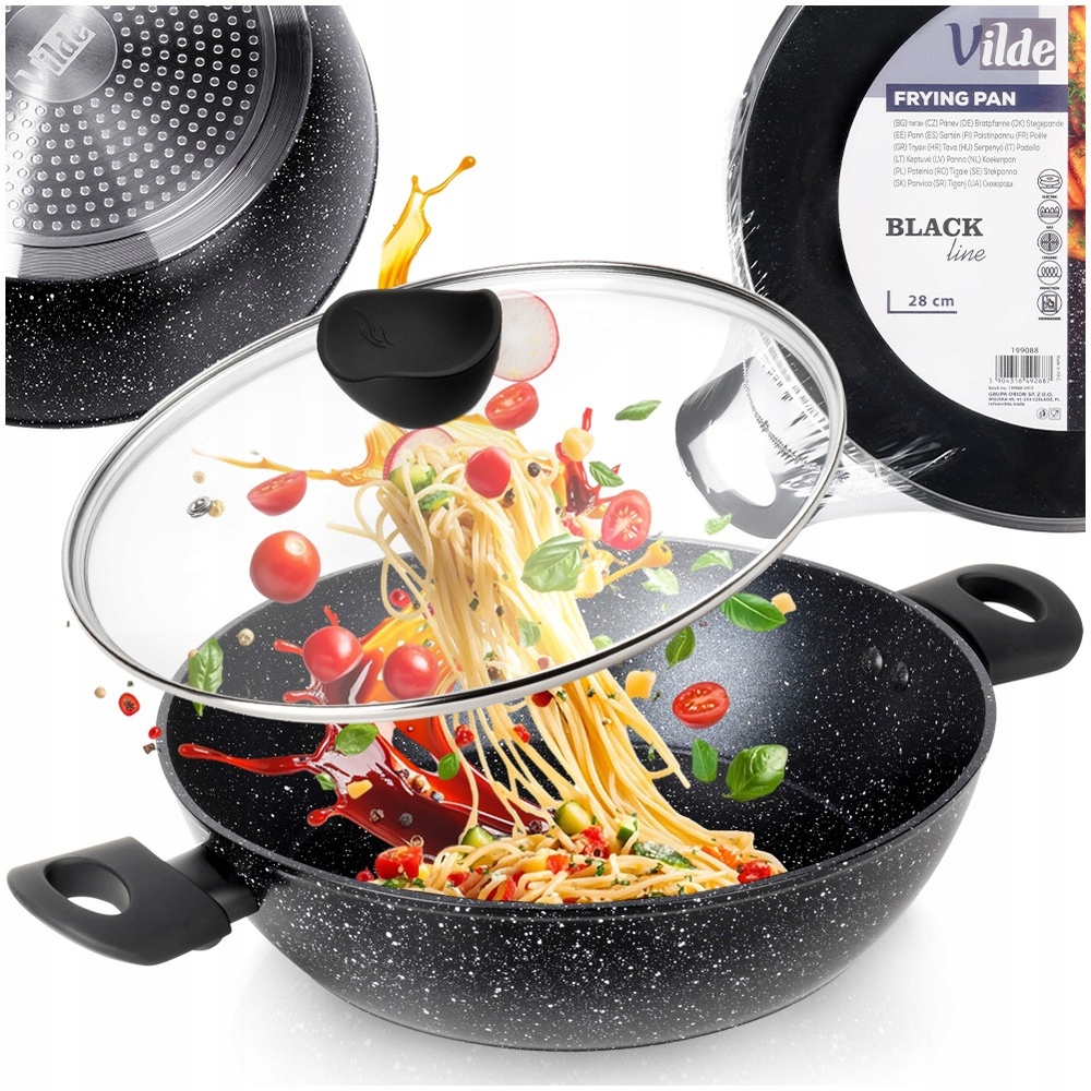 Patelnia Granitowa Nieprzywierająca Głęboka Gaz Indukcja ORION 28 cm – Idealna do Twojej Kuchni