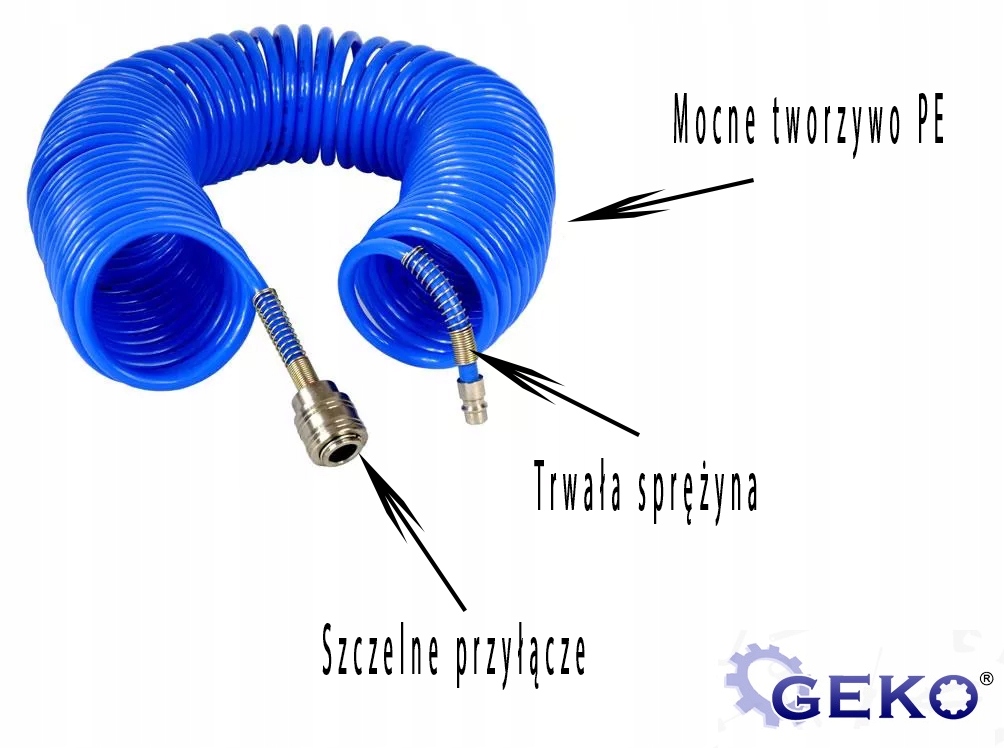 Wąż pneumatyczny PE 5x8mm 10m GEKO – Elastyczność i trwałość w jednym