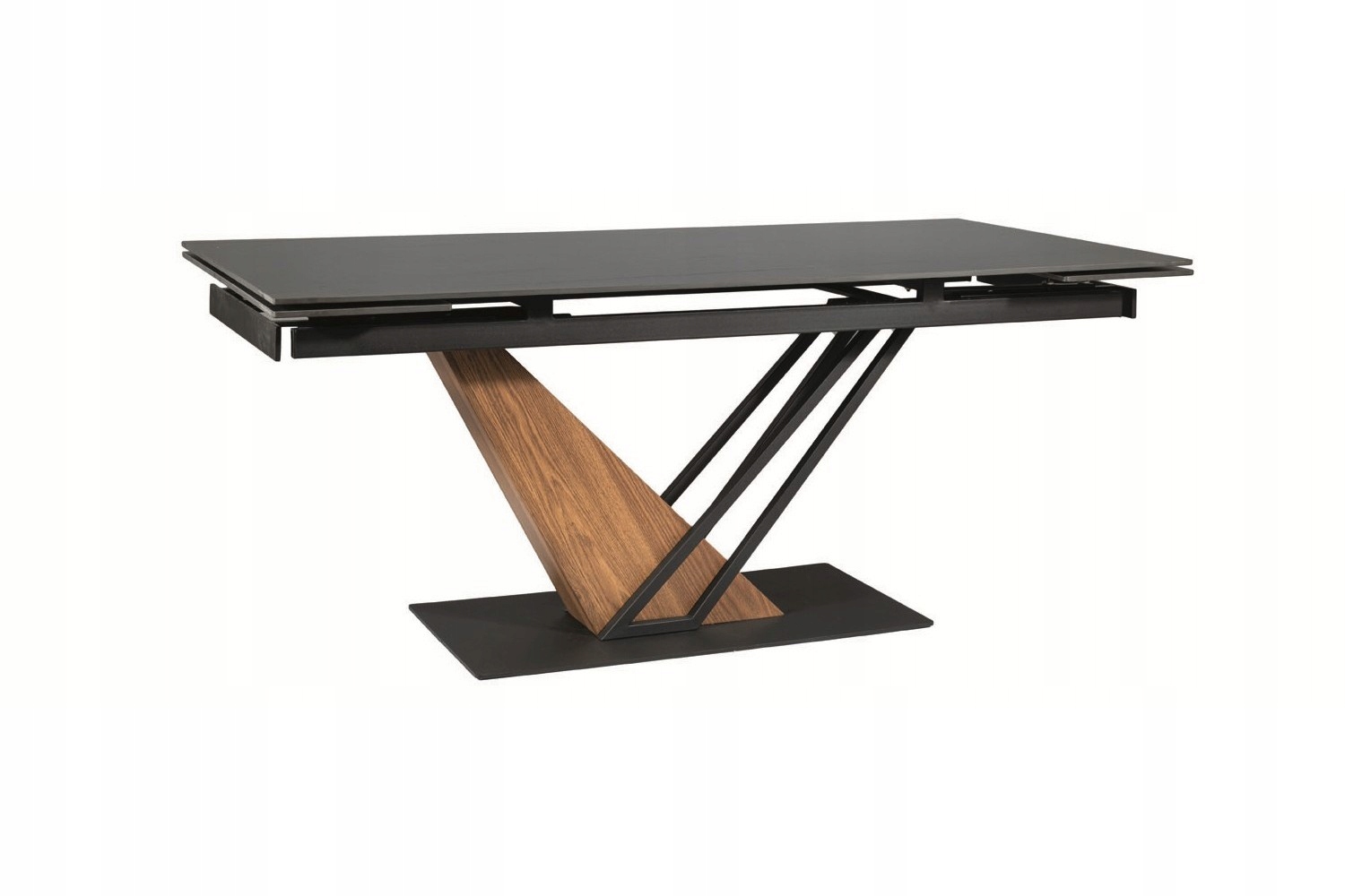Stół GENESIS 160 (220)x90 czarny/jesion – Elegancja i funkcjonalność w Twoim domu