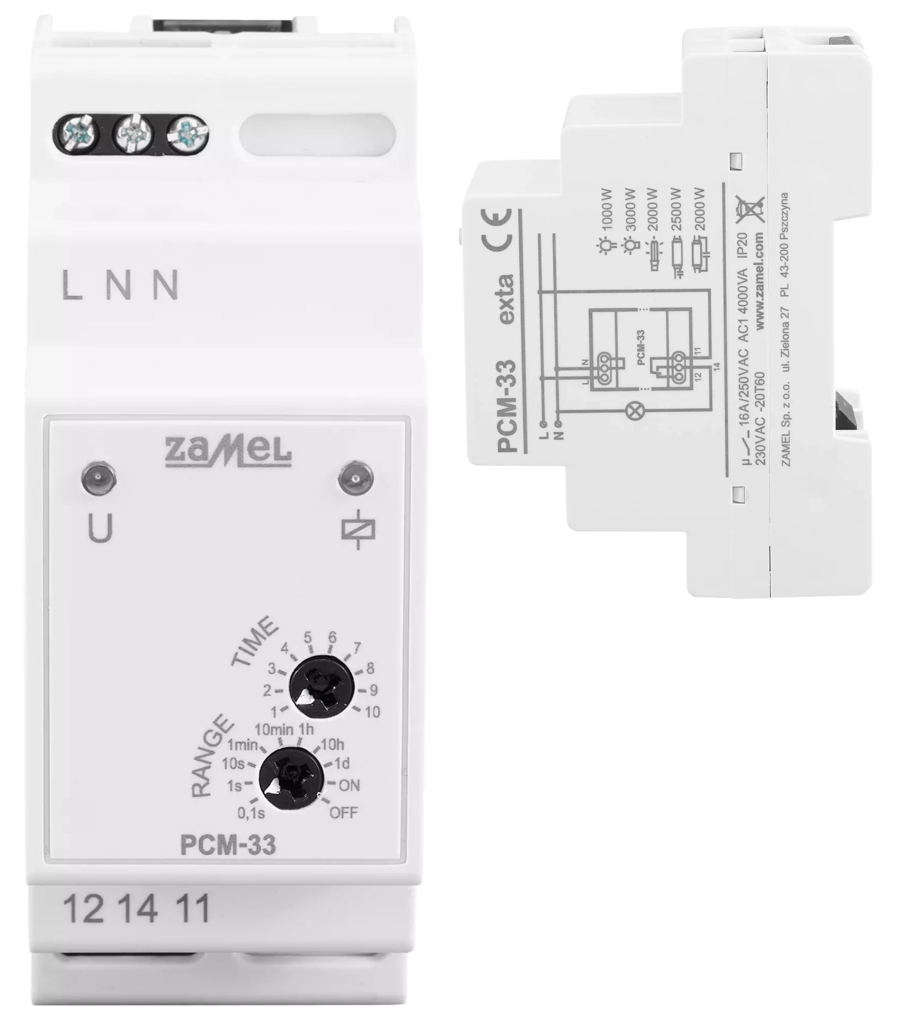 Przekaźnik czasowy przełączany w zerze 230V AC PCM-33 – Efektywne zarządzanie czasem