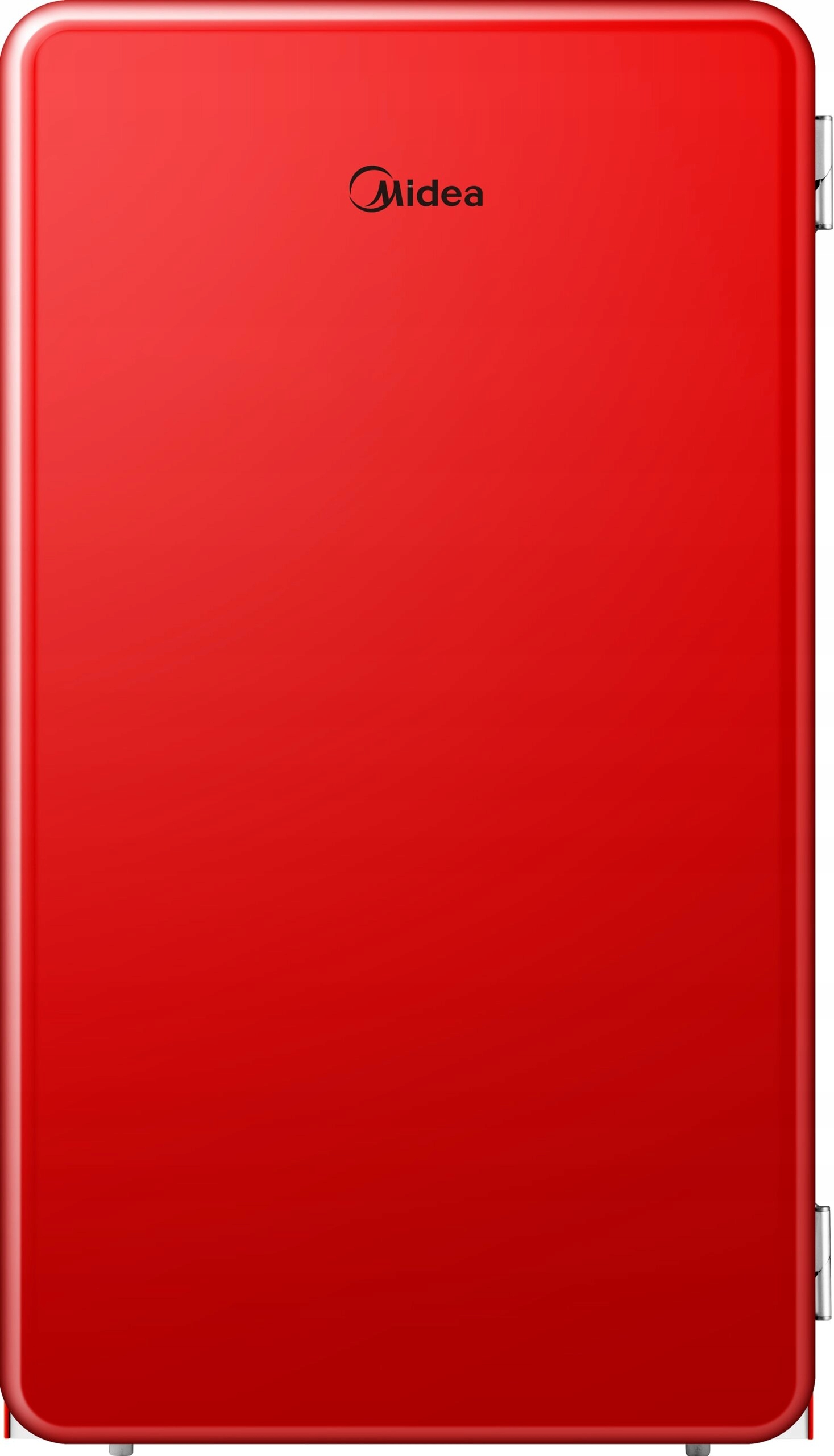 Lodówka Midea MDRD142SLE32 – Stylowy mini frigo w kolorze czerwonym