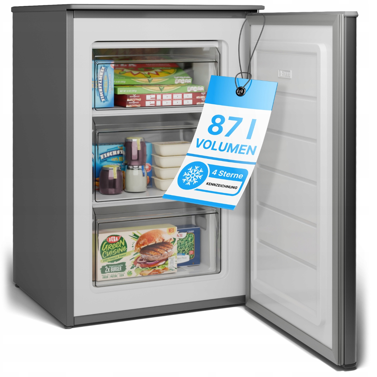 Przestronna pojemność netto 87 L