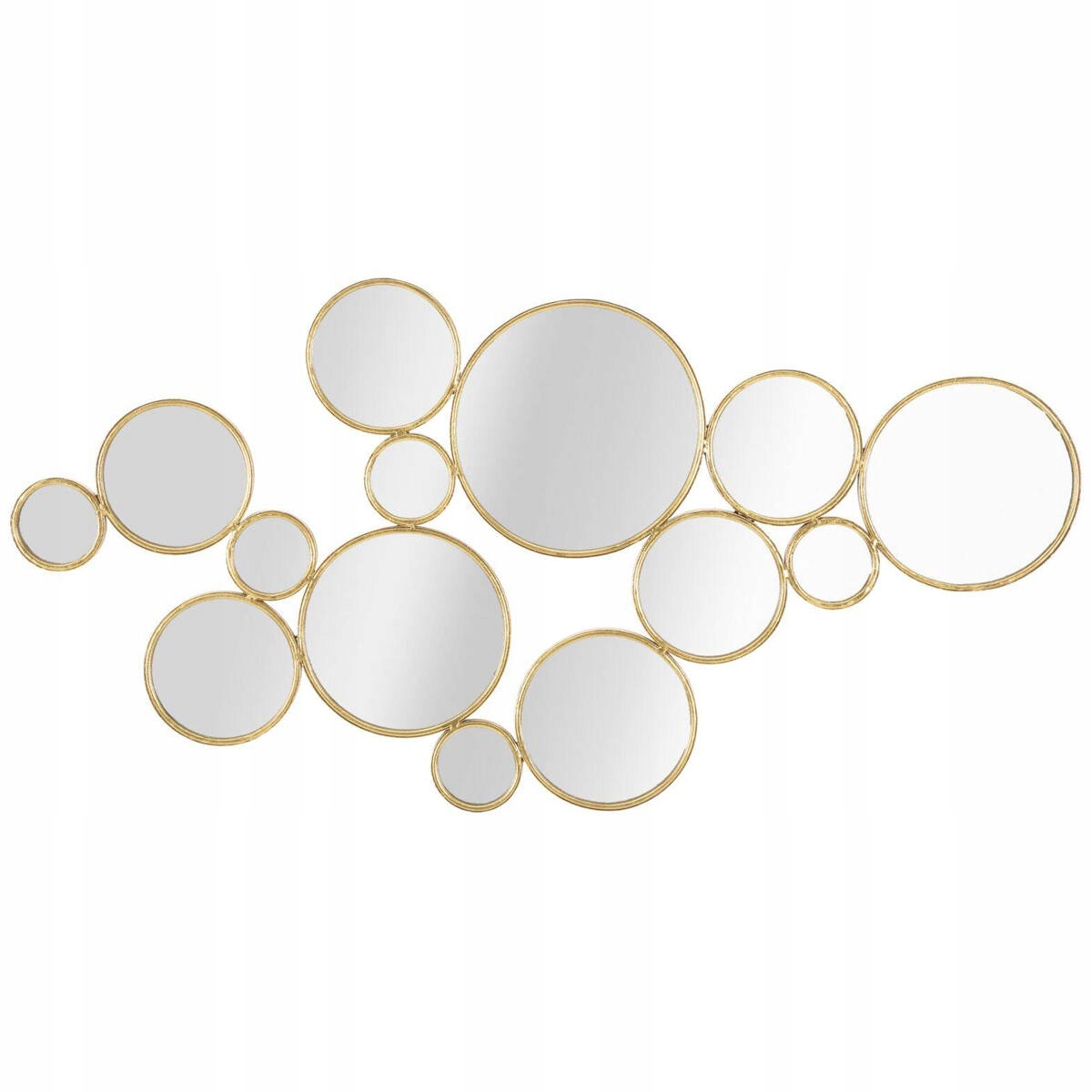 Kompozycja luster w złotej ramie, 100 x 51,5 cm – Elegancka dekoracja do każdego wnętrza