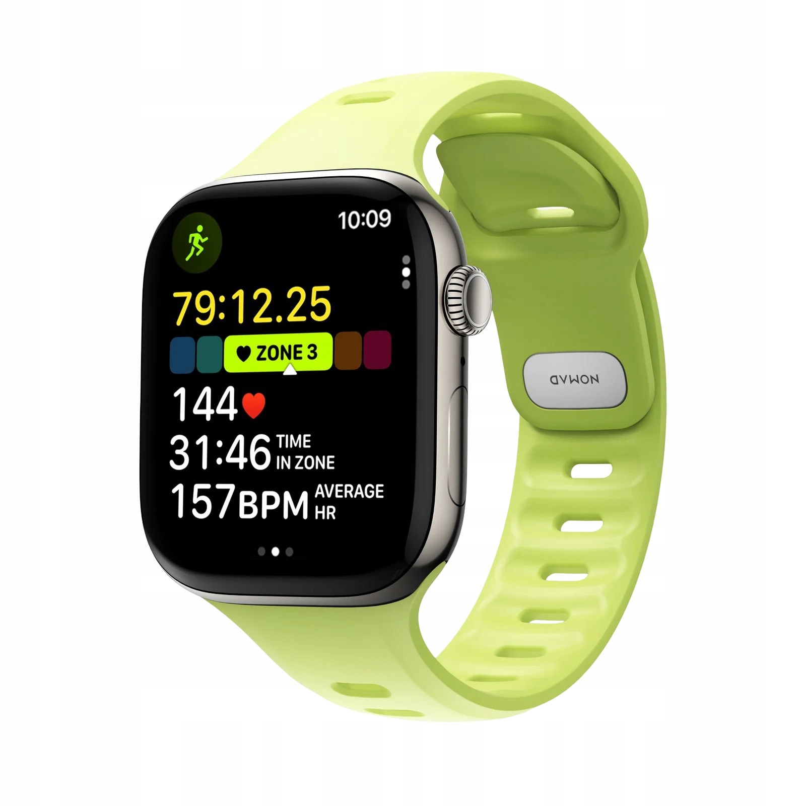 Nomad Tempo Band w kolorze Lime – Idealny pasek do Apple Watch 44mm/45mm/46mm/49mm