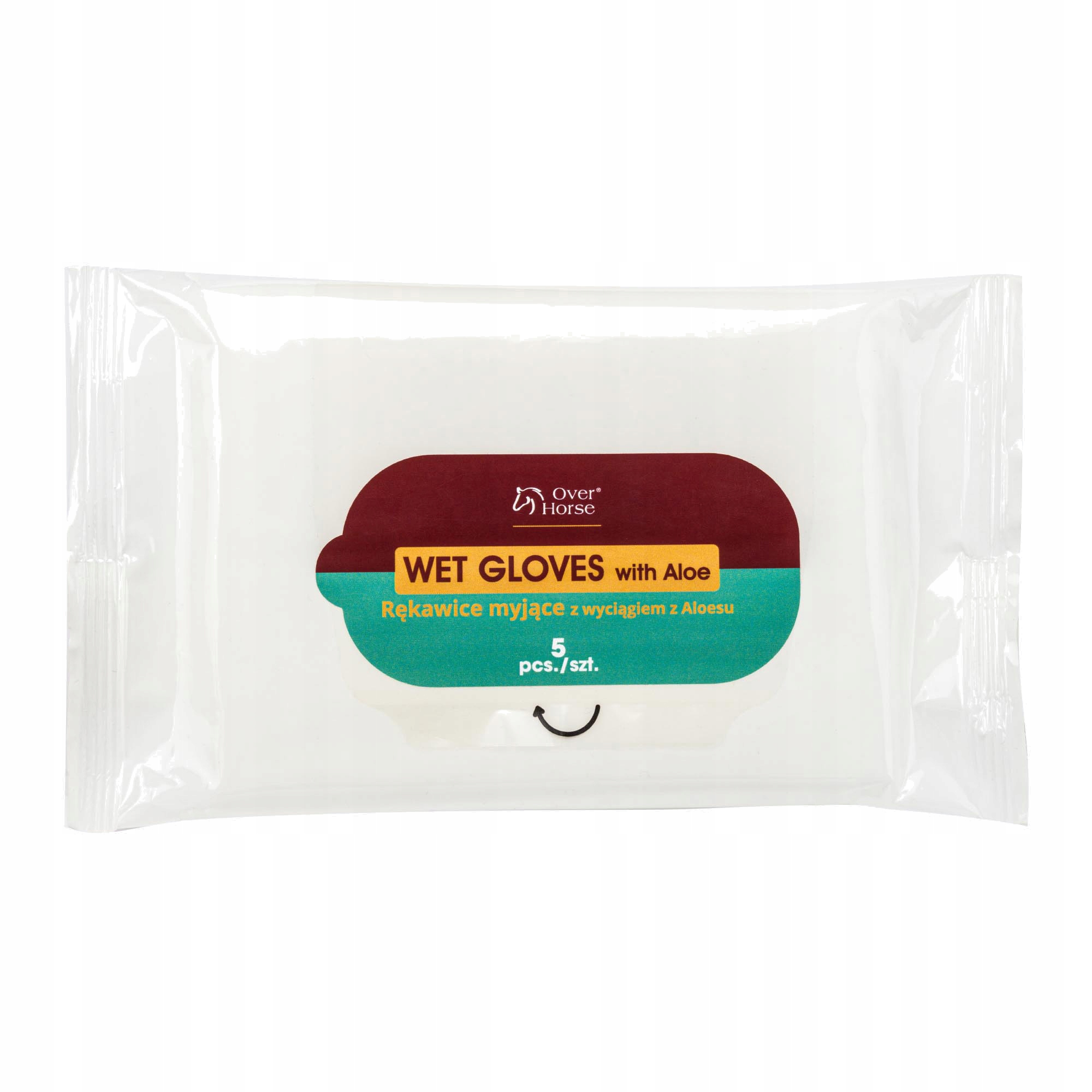 Rękawice myjące z aloesem dla koni Over Horse Wet Gloves 5 szt. – Idealne do pielęgnacji