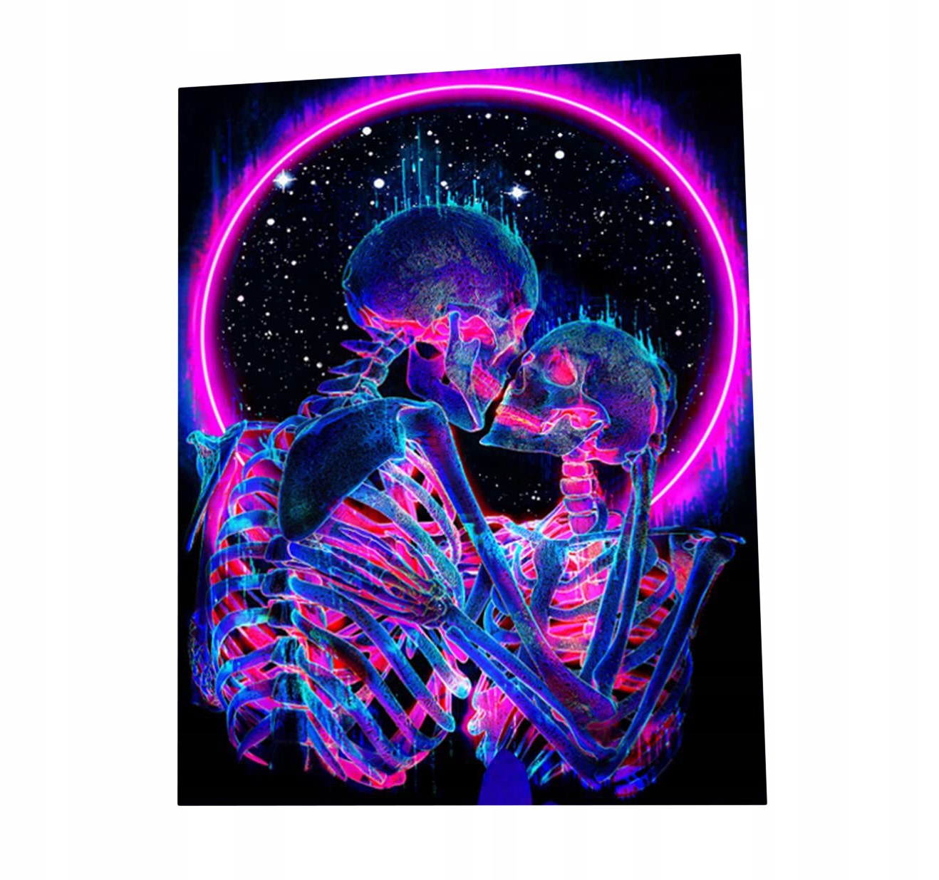 Dekoracja ŚCIENNA UV OBRAZ Fluorescencyjny GOBELIN ODBLASK 150x150cm Miłość – Wyjątkowy element dekoracyjny do Twojego wnętrza