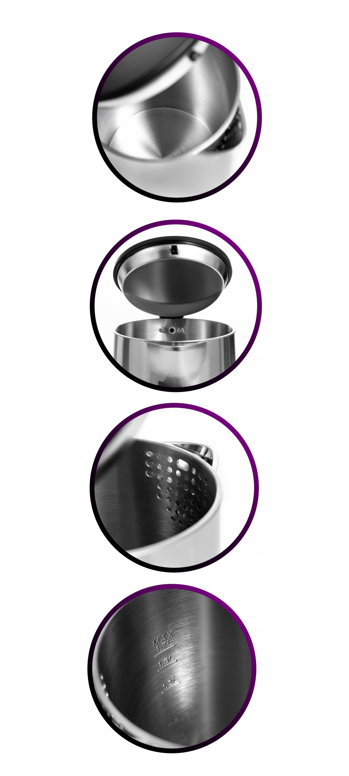 Łatwy dostęp do wnętrza czajnika