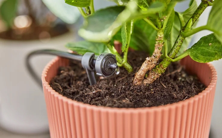 Oszczędzające wodę nawadnianie z automatycznym wyłączaniem