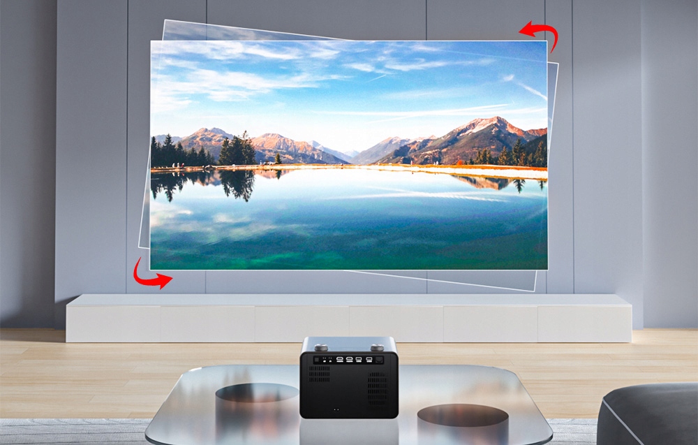 Automatyczne ustawianie ostrości i korekcja trapezowa